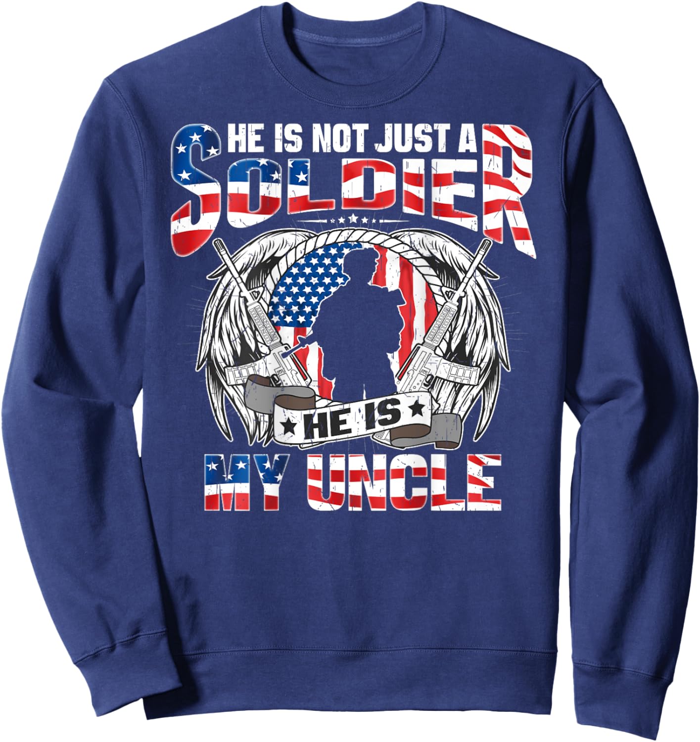My Uncle My Soldier Hero - Proud Army Niece Nephew Military Sweatshirt - Sweatshirt | Navy