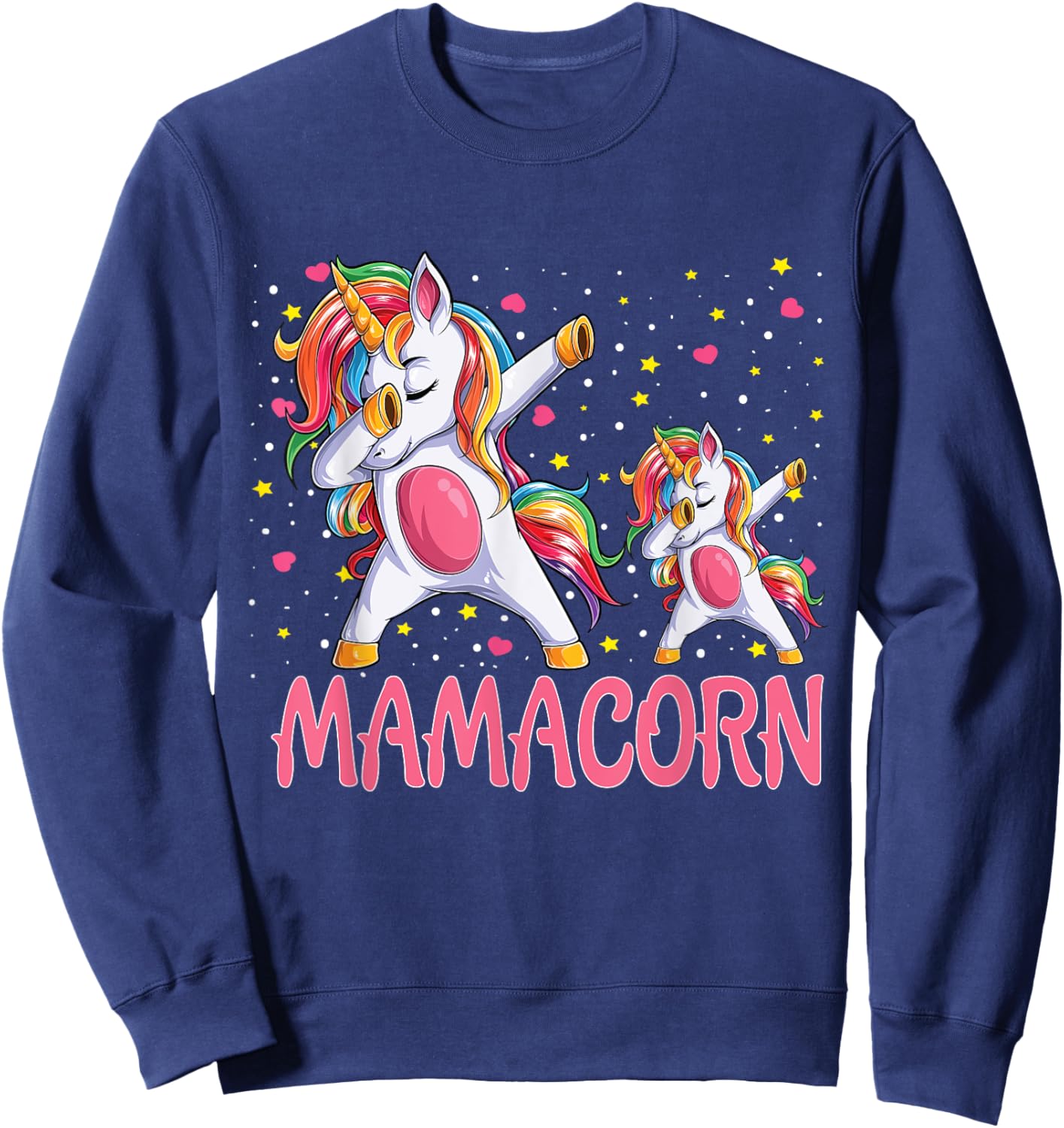 Mamacorn Unicorn Mom Baby Funny Mother's Day Sweatshirt - Sweatshirt | Navy