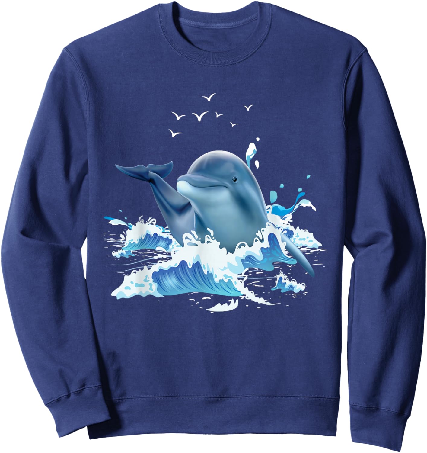 Dolphin Lover Zookeeper Marine Biologist Sea Animal Lover Sweatshirt - Sweatshirt | Navy