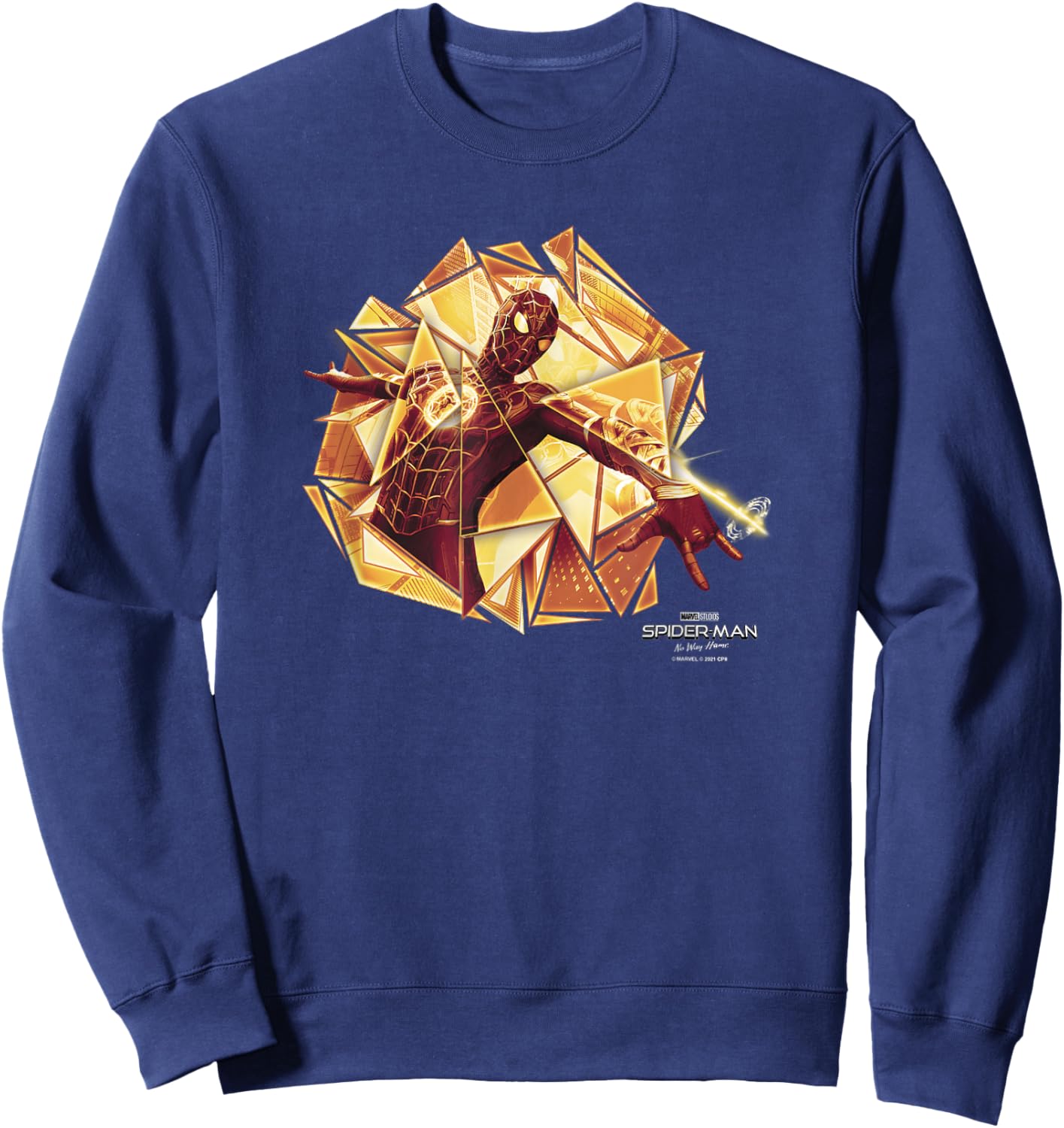 Marvel Spider-Man No Way Home Spider-Man Golden Web Shot Sweatshirt - Sweatshirt | Navy