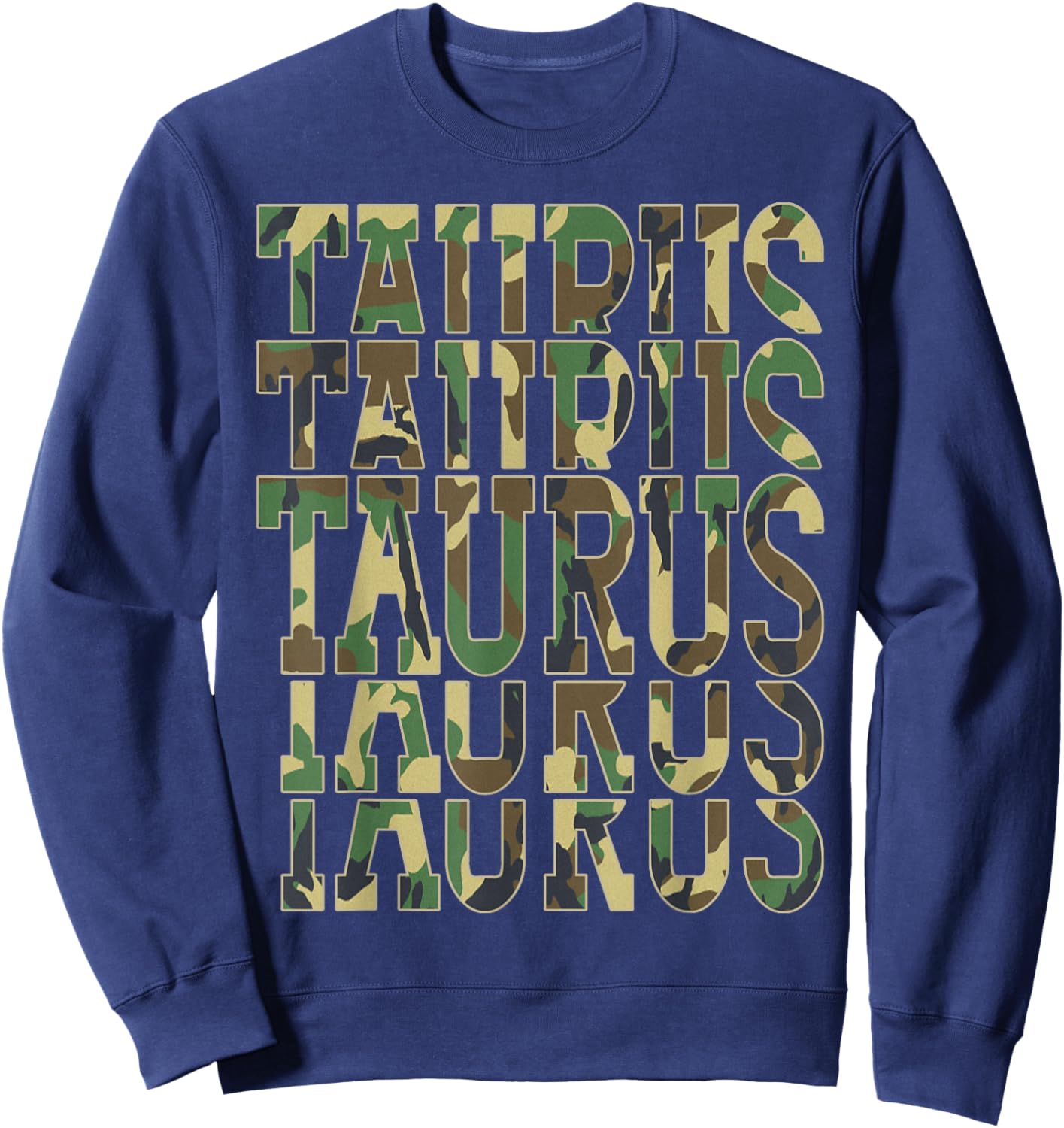 April King Man Born in May Taurus Zodiac Camouflage Birthday Sweatshirt - Sweatshirt | Navy