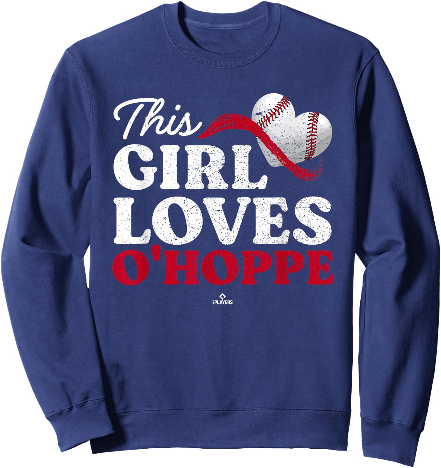This Girl Loves Logan O Hoppe Los Angeles MLBPA Sweatshirt - Sweatshirt | Navy
