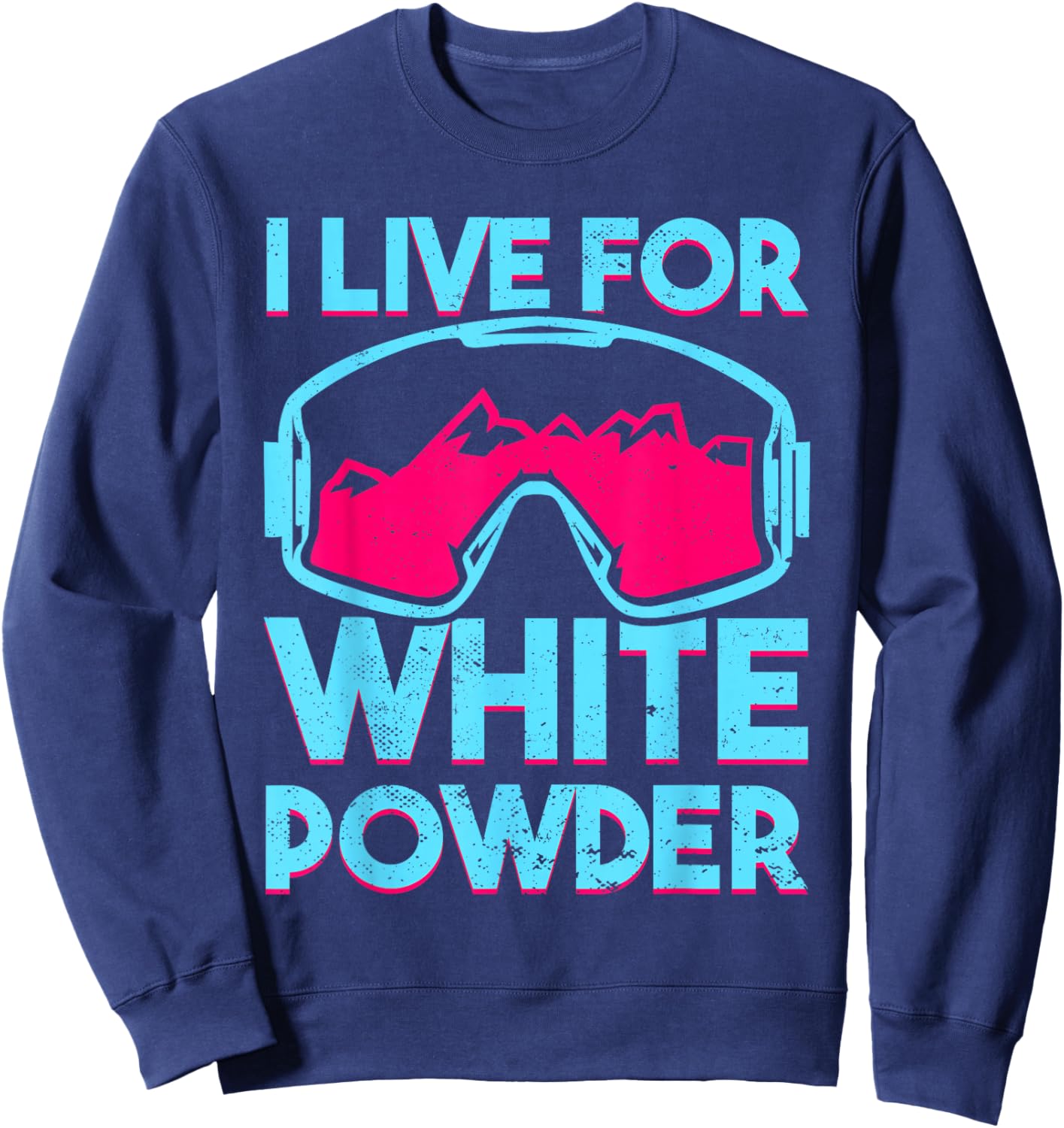 Retro Ski Snowboard Goggles Vintage 80s 90s Skiing Outfit Sweatshirt - Sweatshirt | Navy