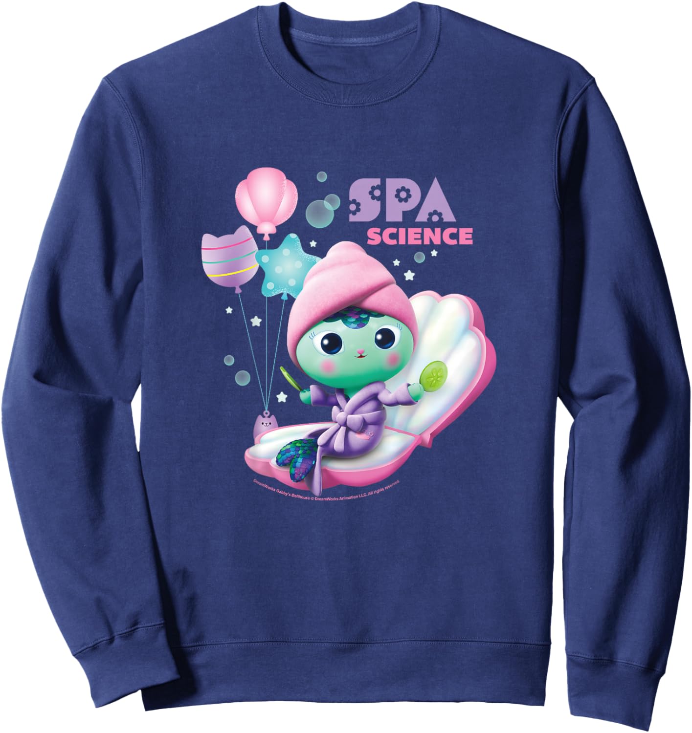 Gabby's Dollhouse MerCat Spa Science Youth Sweatshirt - Sweatshirt | Navy