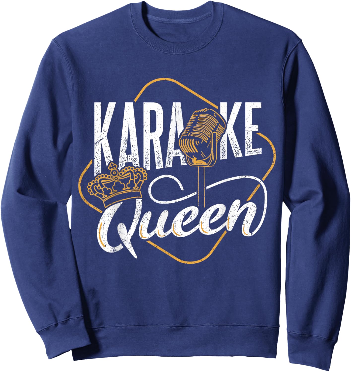 Karaoke queen - rapper singing microphone sounds singsong Sweatshirt - Sweatshirt | Navy