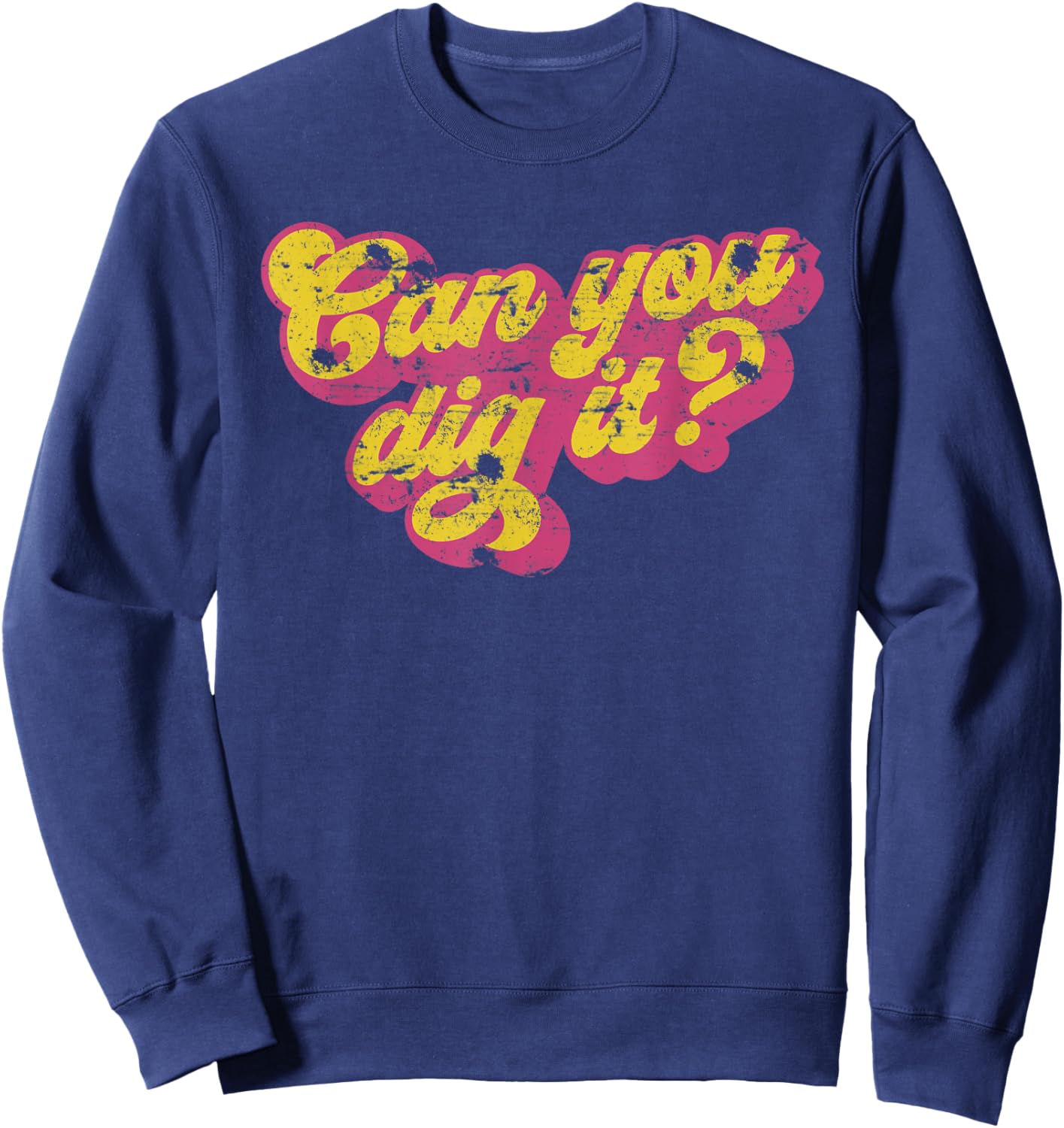 Can you Dig It? Vintage 70S 80S Sweatshirt - Sweatshirt | Navy