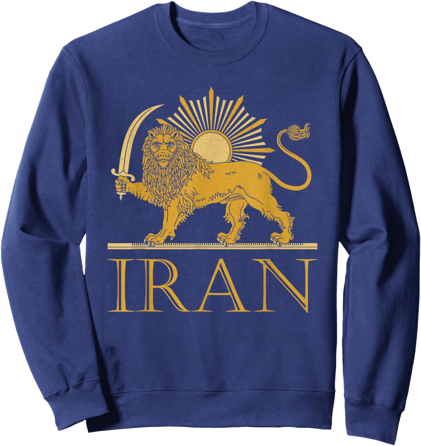 Iran Persis Persia Persian Fars Iranian Lion Sun Sweatshirt - Sweatshirt | Navy