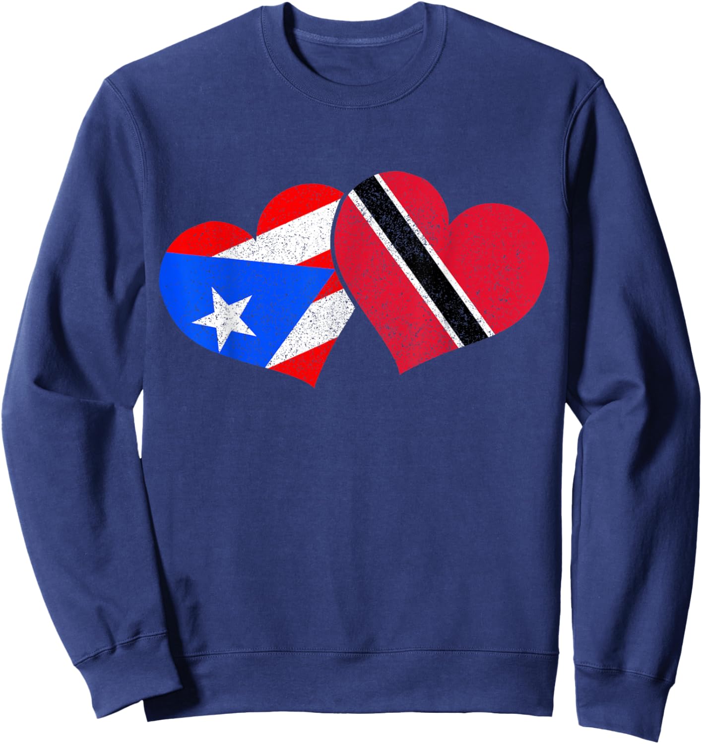 Trinidad & Tobago Puerto Rico Heritage Trinidadian Flag Sweatshirt - Sweatshirt | Navy