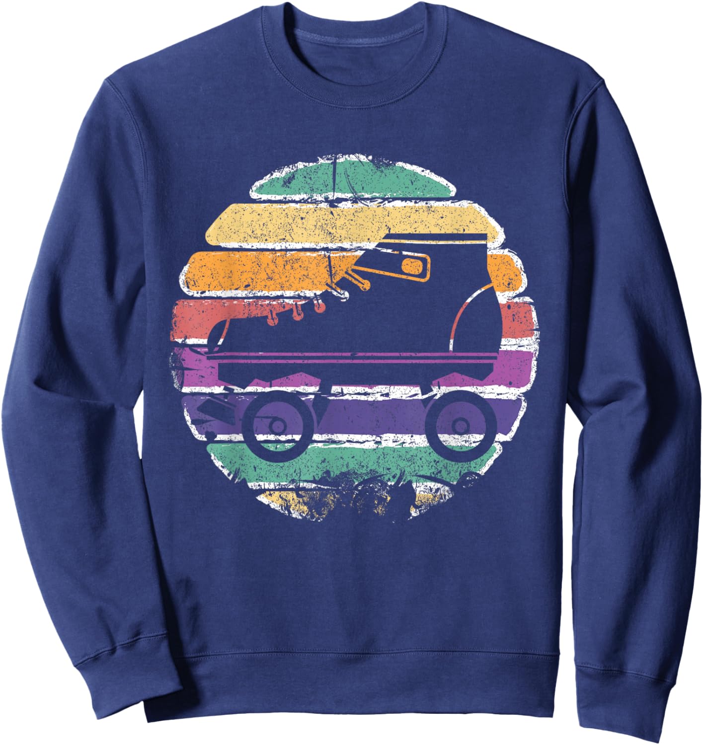 Retro Roller Skates - Vintage Roller Skating Sweatshirt - Sweatshirt | Navy
