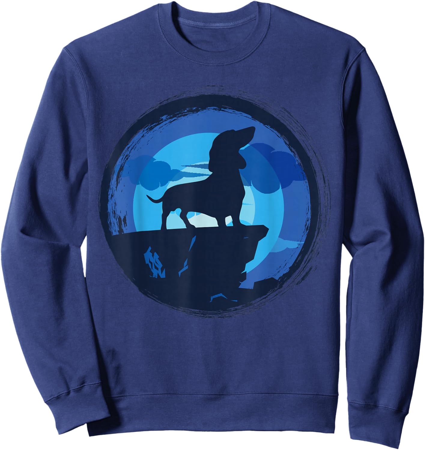 Dachshund Doxie Wiener Sausage Dog Sweatshirt - Sweatshirt | Navy