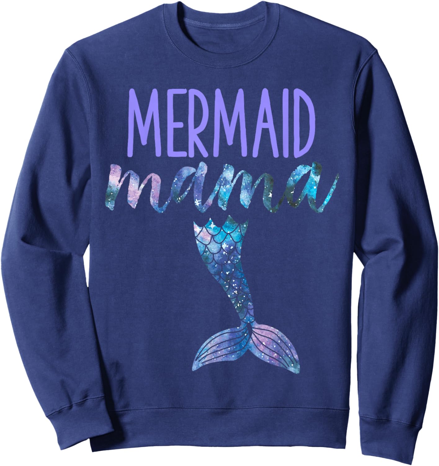 Mermaid Mama Cute Funny Matching Mermaid Birthday Party Small Sweatshirt - Sweatshirt | Navy