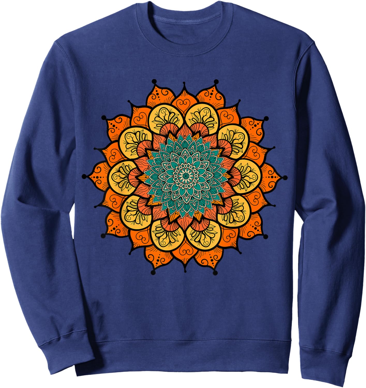 Kaleidoscope Color Patterns Sweatshirt - Sweatshirt | Navy