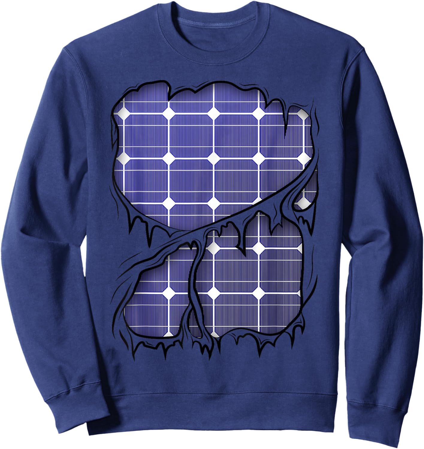 Solar Panels Inside Ecological Engineer Halloween Costume Sweatshirt - Sweatshirt | Navy