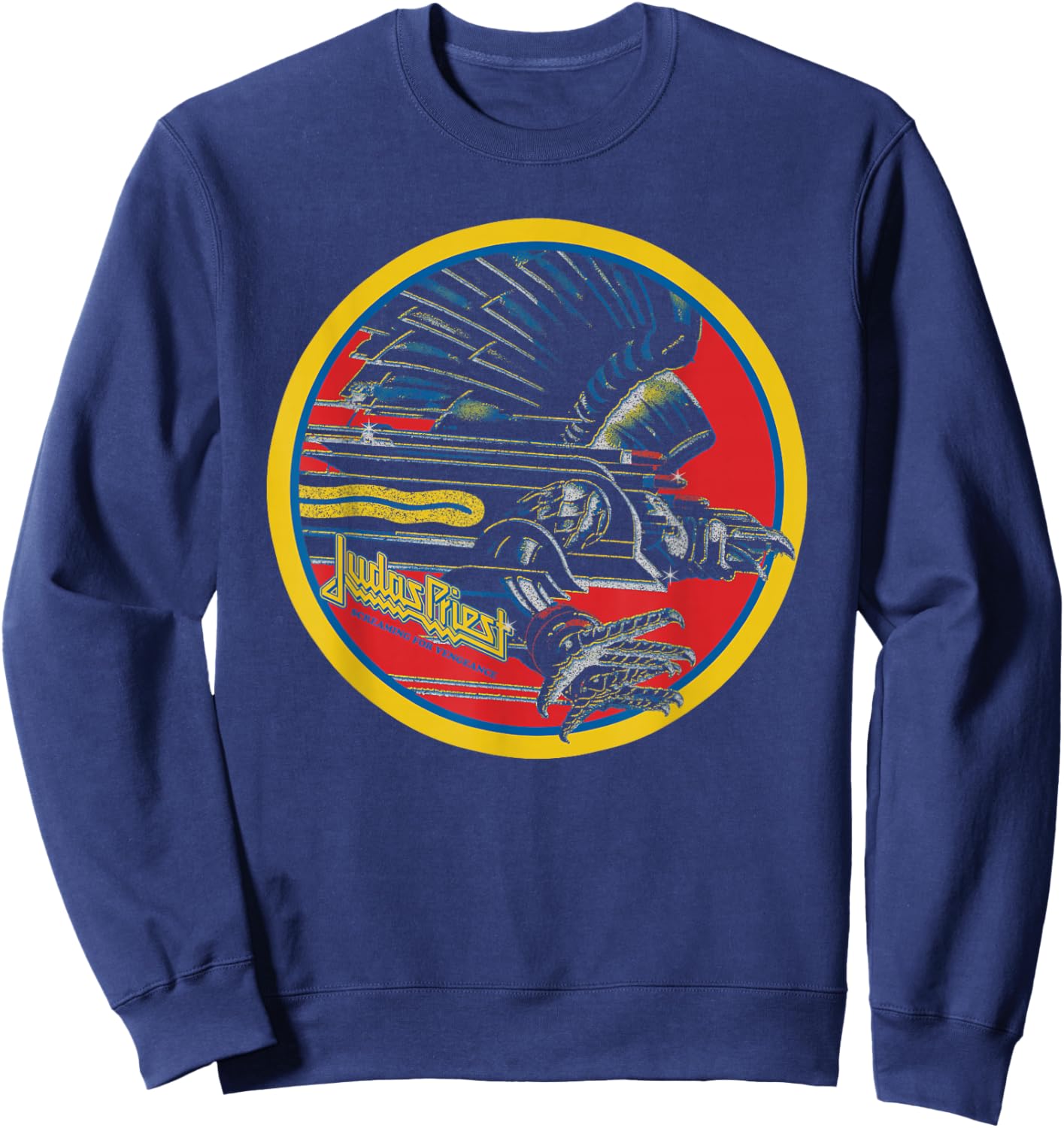Judas Priest - Screaming For Vengeance Circle Vintage Sweatshirt - Sweatshirt | Navy