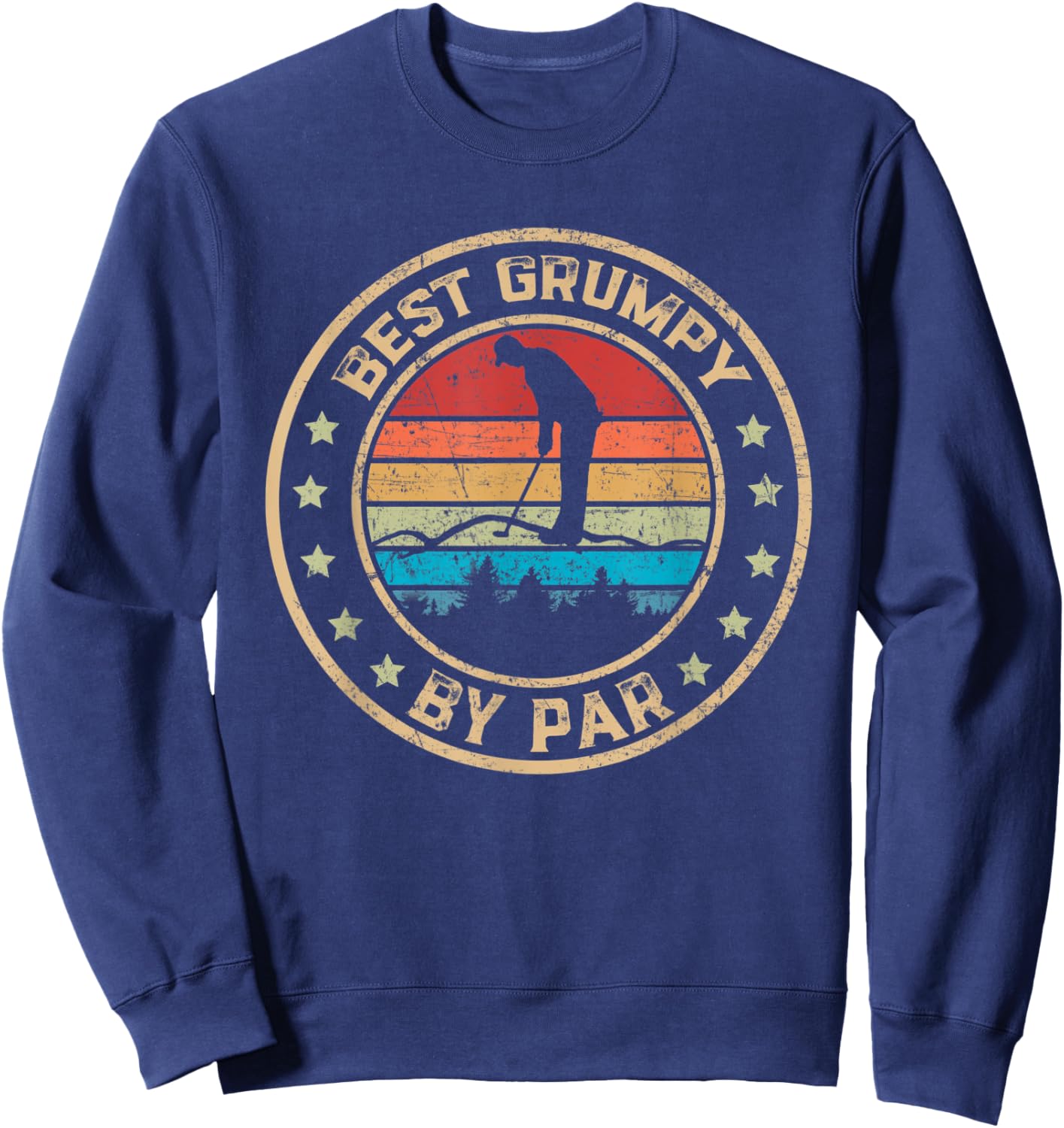 Best Grumpy By Par Father's Day Golf Sweatshirt - Sweatshirt | Navy