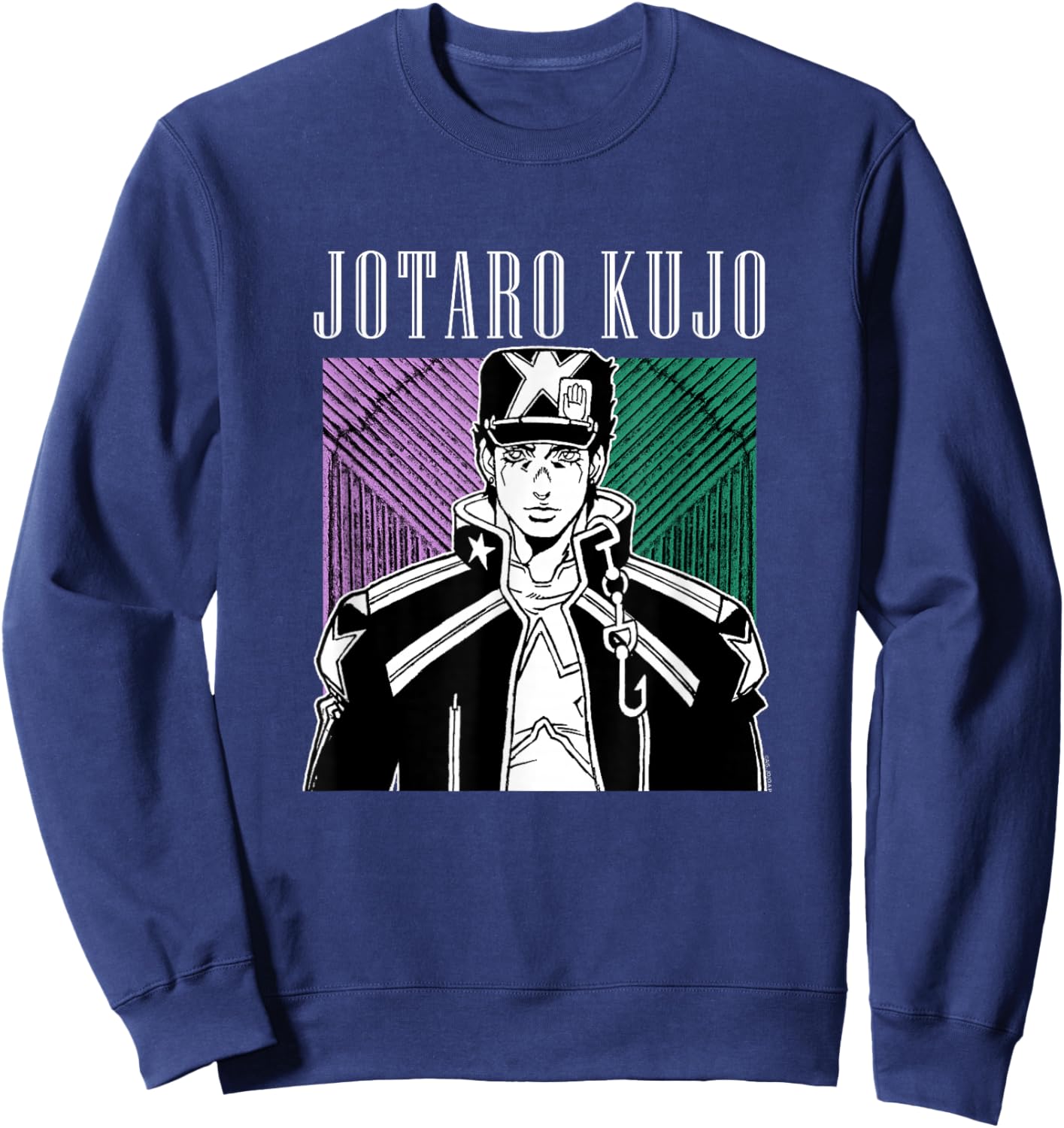 JoJo Part 6 Stone Ocean Jotaro Kujo Star Platinum The World Sweatshirt - Sweatshirt | Navy