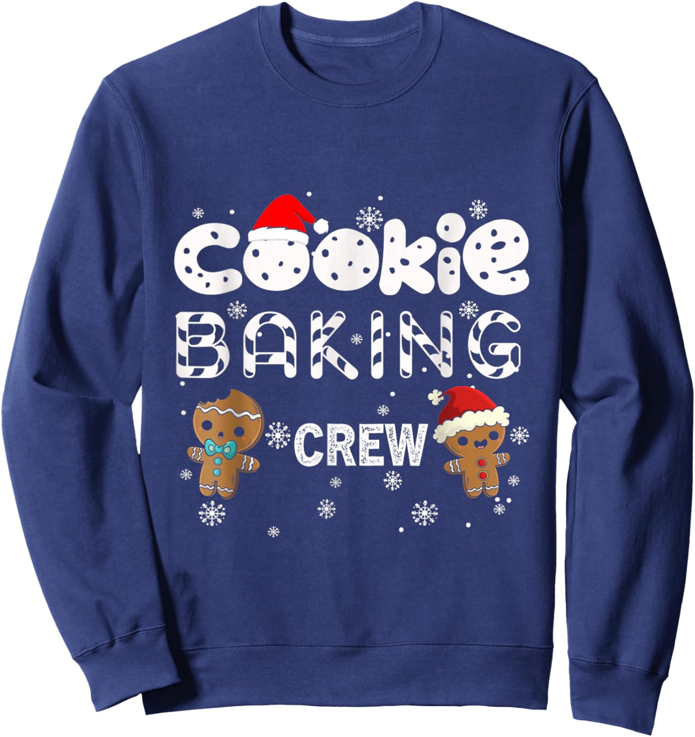 Cookie Baking Crew Gingerbread Christmas Costume Pajamas Sweatshirt - Sweatshirt | Navy
