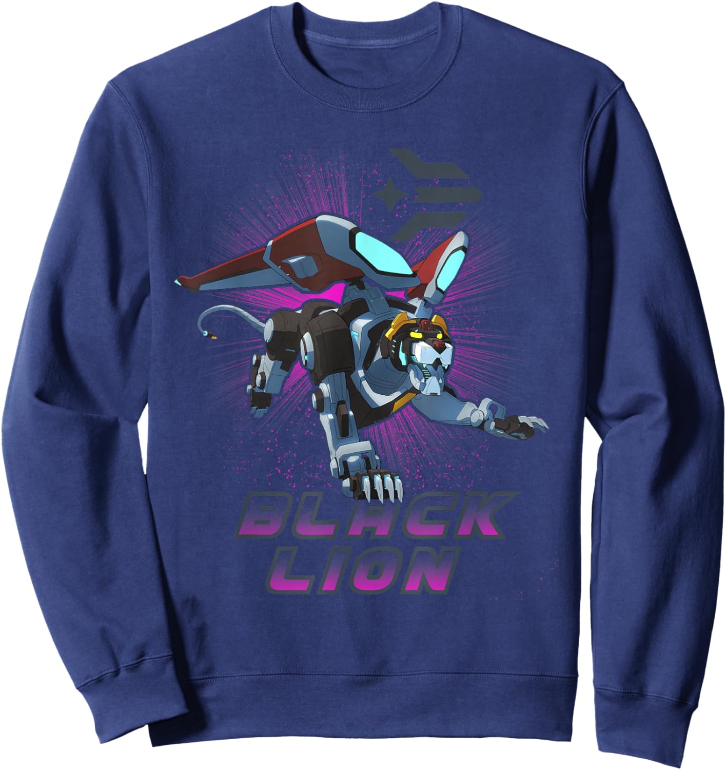 Voltron: Legendary Defender Black Lion Logo Sweatshirt - Sweatshirt | Navy