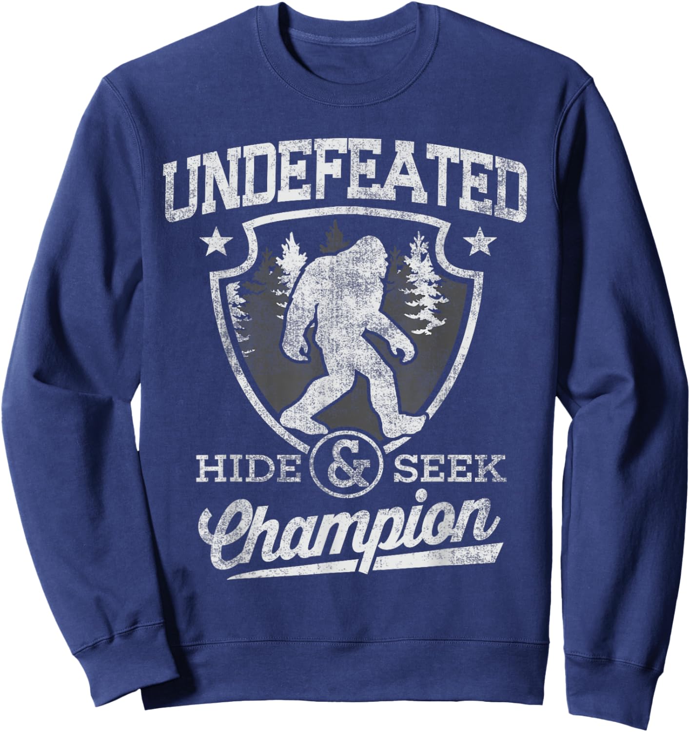 Bigfoot hide and seek champion Shirt for Sasquatch Men Kids Sweatshirt - Sweatshirt | Navy