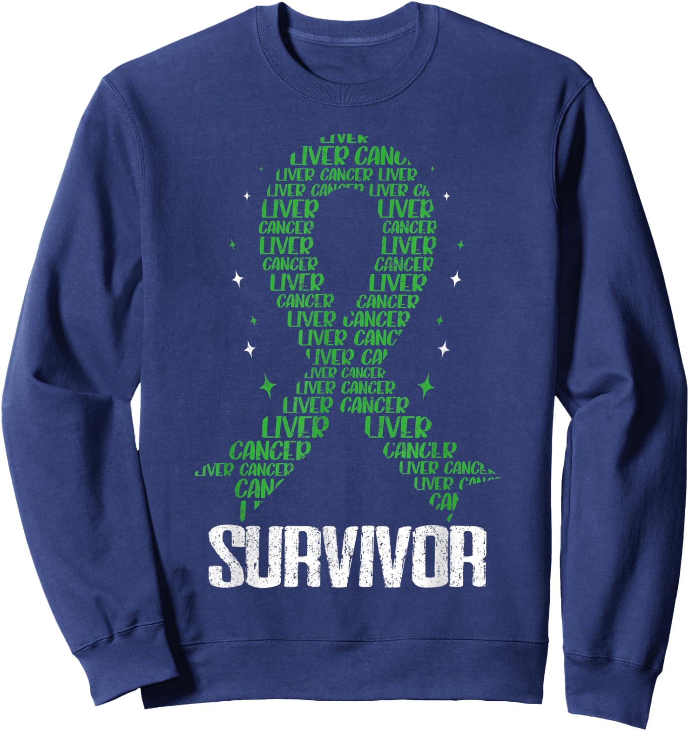 Liver Cancer Awareness Chemo Hepatic Malignancy Sweatshirt - Sweatshirt | Navy