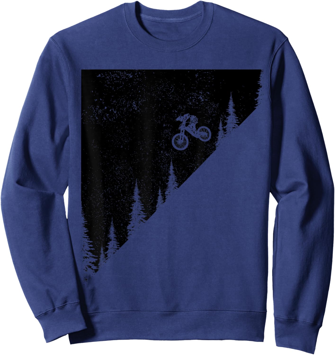 Mountain Bike Downhill MTB Vintage Mountain Biker Biking Sweatshirt - Sweatshirt | Navy
