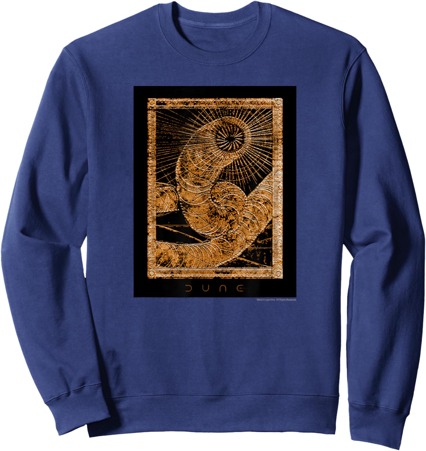 Dune - Golden Sandworm Sweatshirt - Sweatshirt | Navy