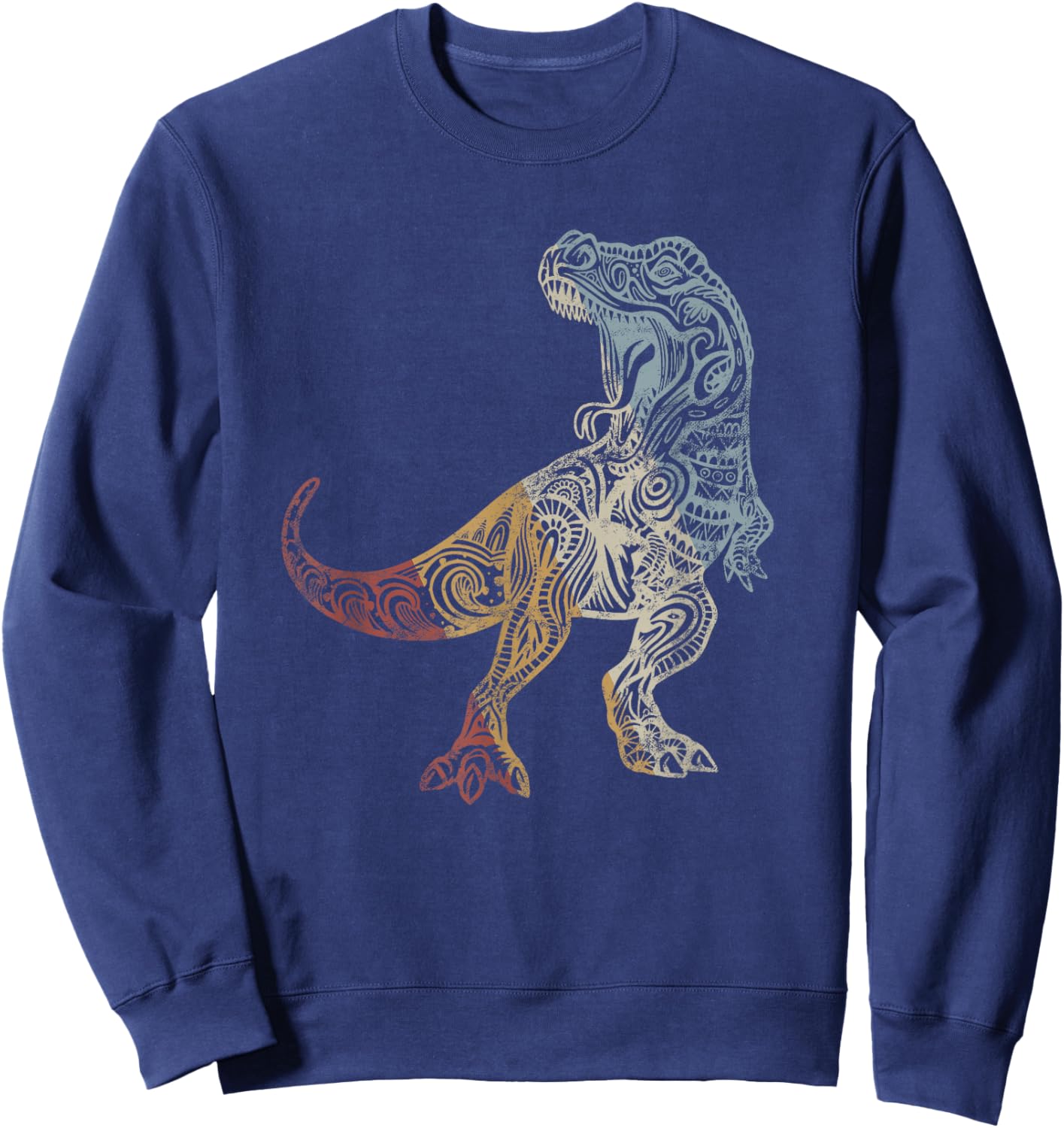 Dinosaur Retro Style Vintage Sweatshirt - Sweatshirt | Navy
