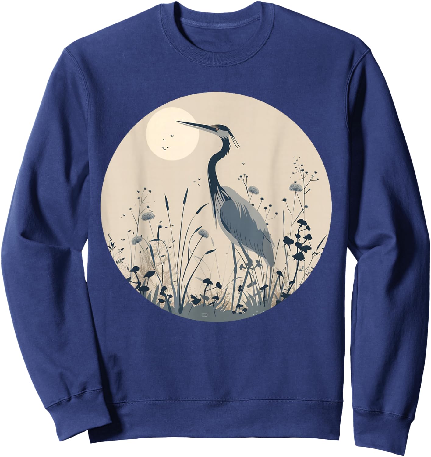 Nice Heron for Birds and Animals Lovers Sweatshirt - Sweatshirt | Navy