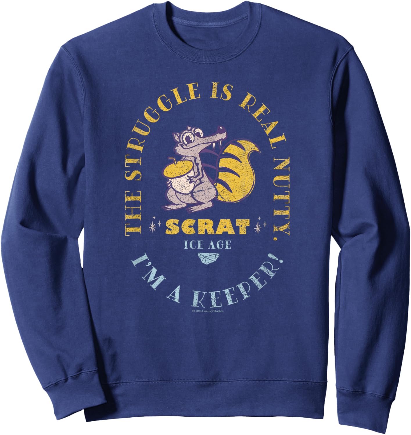 Ice Age Scrat The Struggle is Real Nutty Sweatshirt - Sweatshirt | Navy