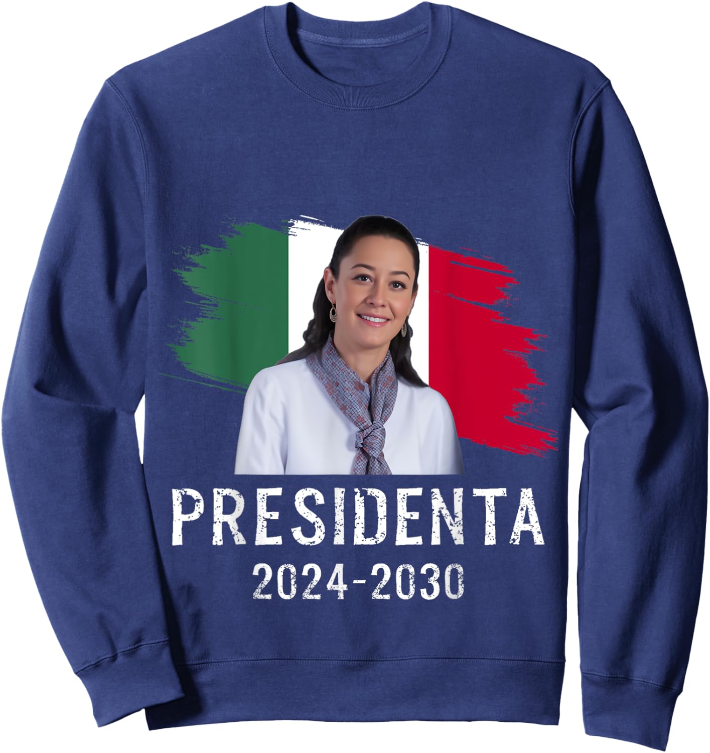 Claudia Sheinbaum Presidenta Mexican President Sweatshirt - Sweatshirt | Navy