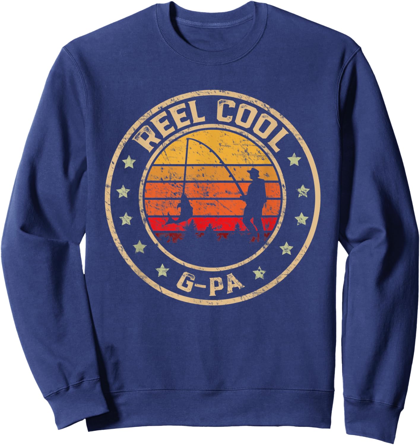 Reel Cool G-Pa Fisherman Father's Day Fishing Sweatshirt - Sweatshirt | Navy