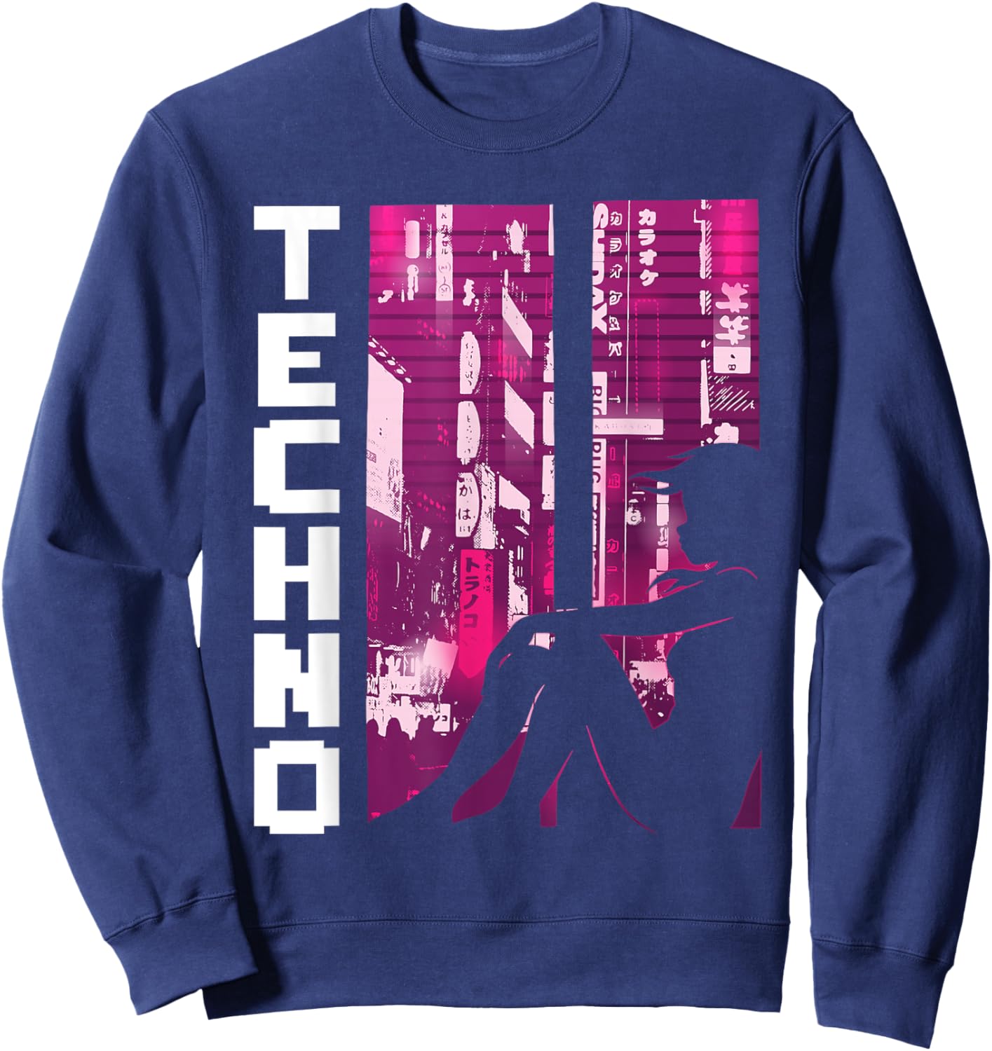 Techno Electronic Music Rave Festival Raver Sweatshirt - Sweatshirt | Navy