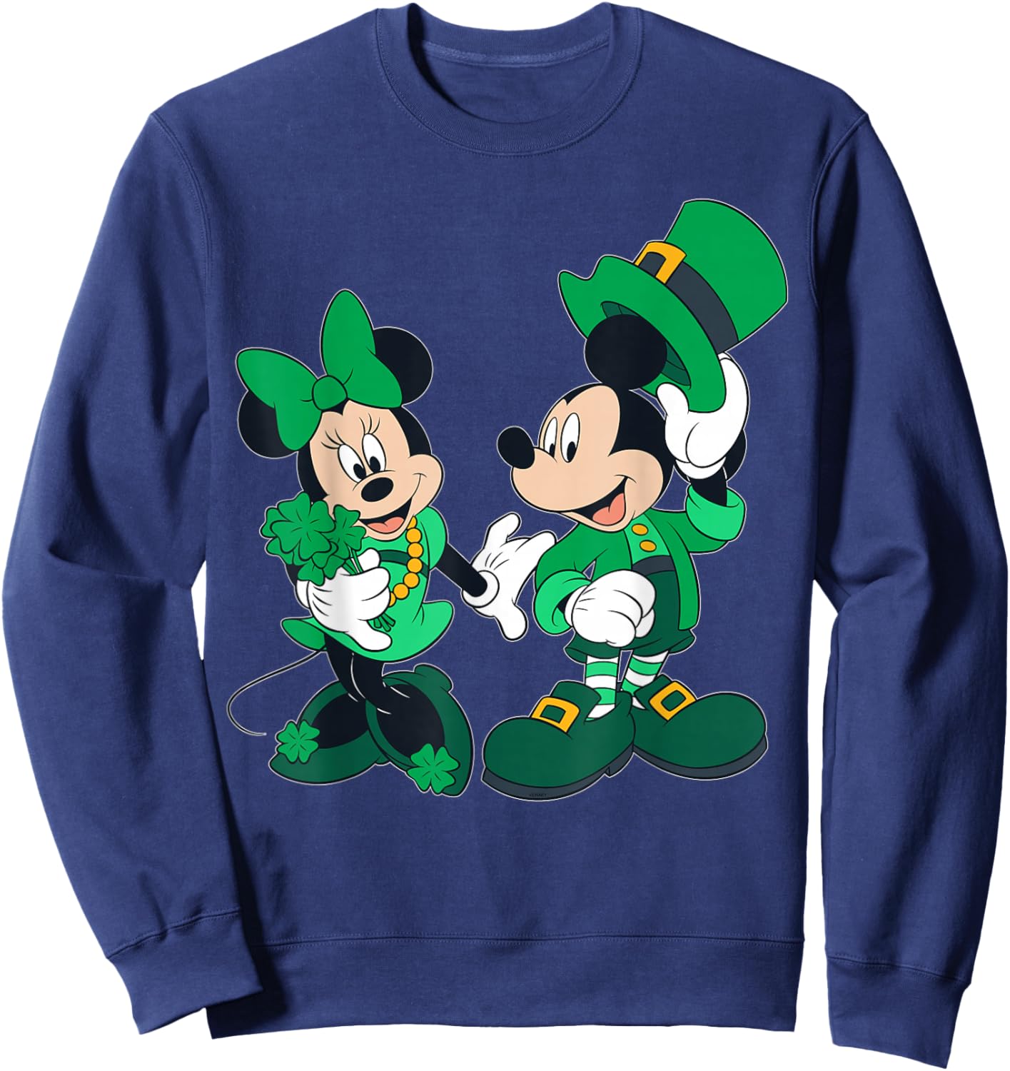 Disney Green Leprechaun Mickey & Minnie St. Patrick's Day Sweatshirt - Sweatshirt | Navy