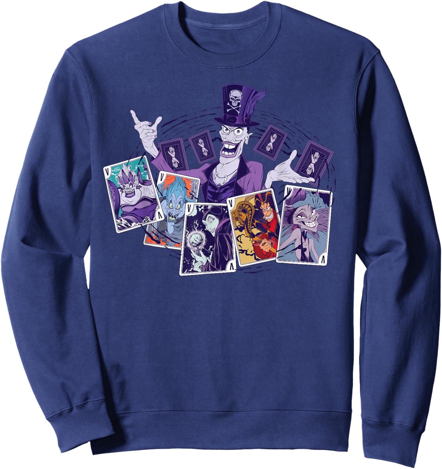 Disney Villains Dr. Facilier Playing Cards Sweatshirt - Sweatshirt | Navy