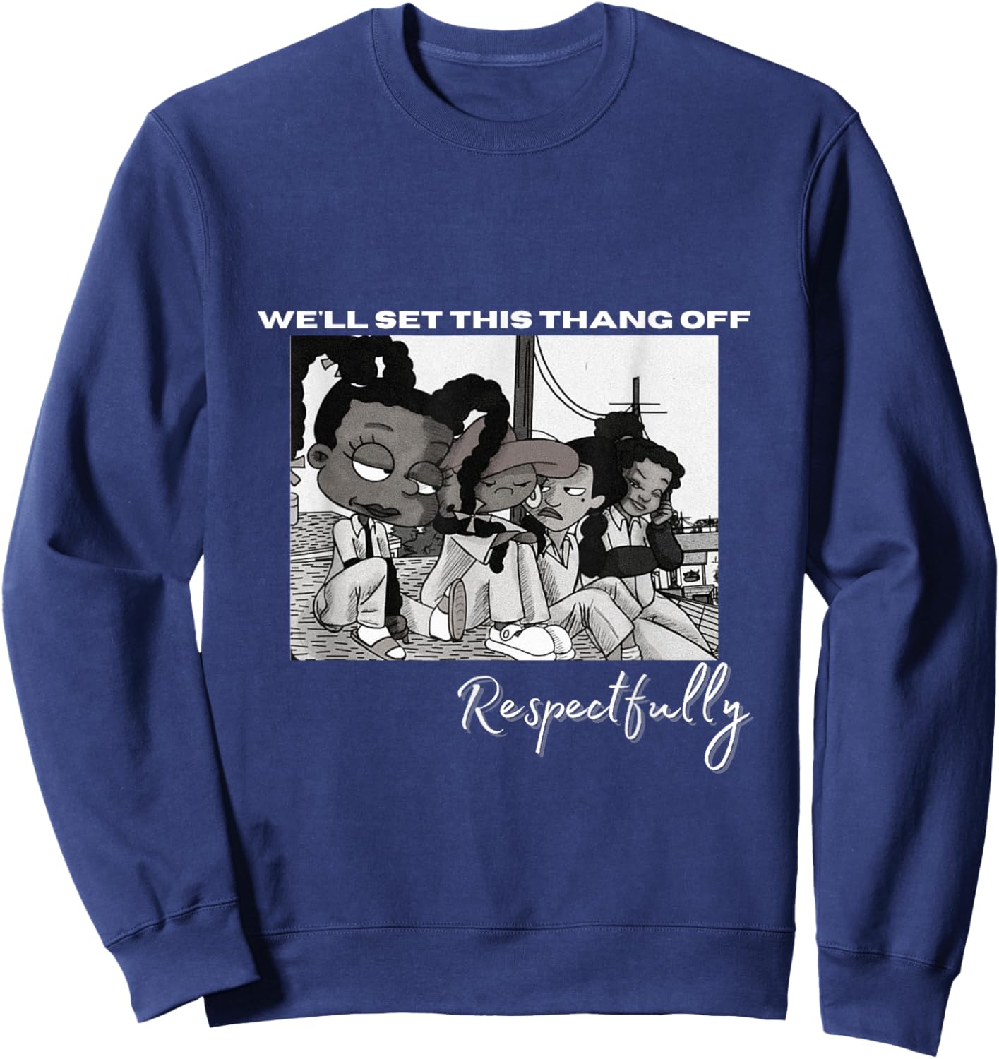 Set it Off respectfully Sweatshirt - Sweatshirt | Navy
