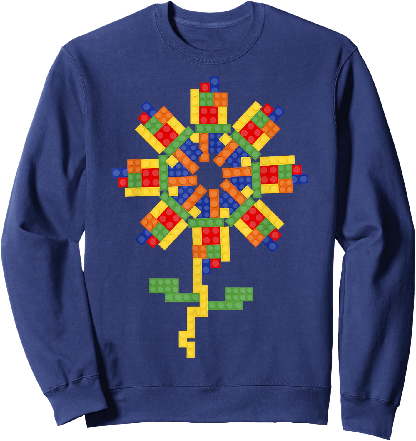 Master Builder Building Blocks Brick Flower Sweatshirt - Sweatshirt | Navy