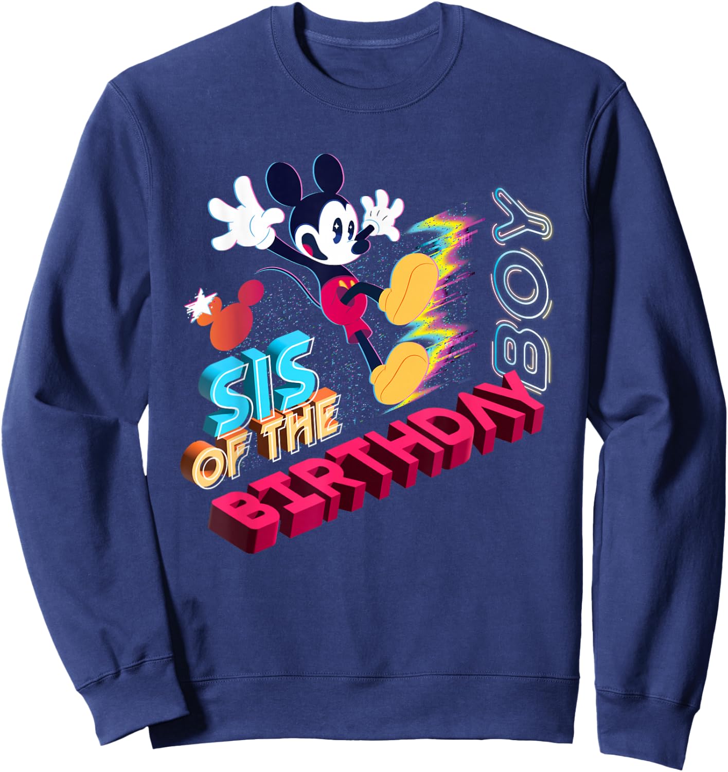 Disney Mickey Mouse Family Star Sis of The Birthday Boy Sweatshirt - Sweatshirt | Navy