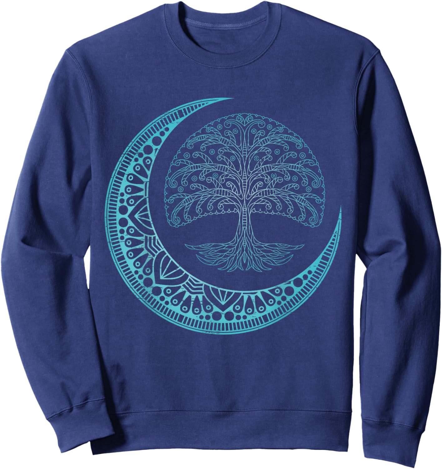 Mandala Tree Life Tattoo Mandala Sweatshirt - Sweatshirt | Navy
