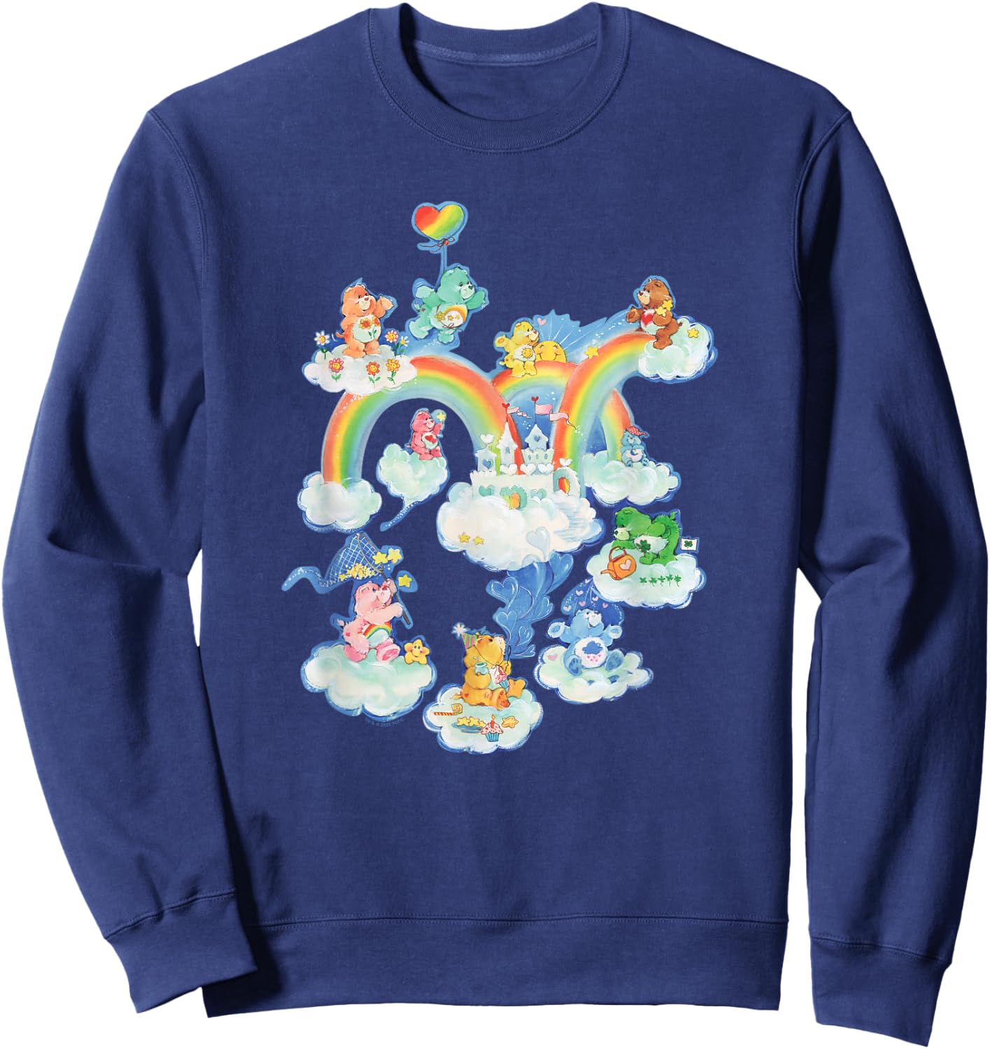 Care Bears Kingdom of Caring Vintage Rainbow City Group Shot Sweatshirt - Sweatshirt | Navy