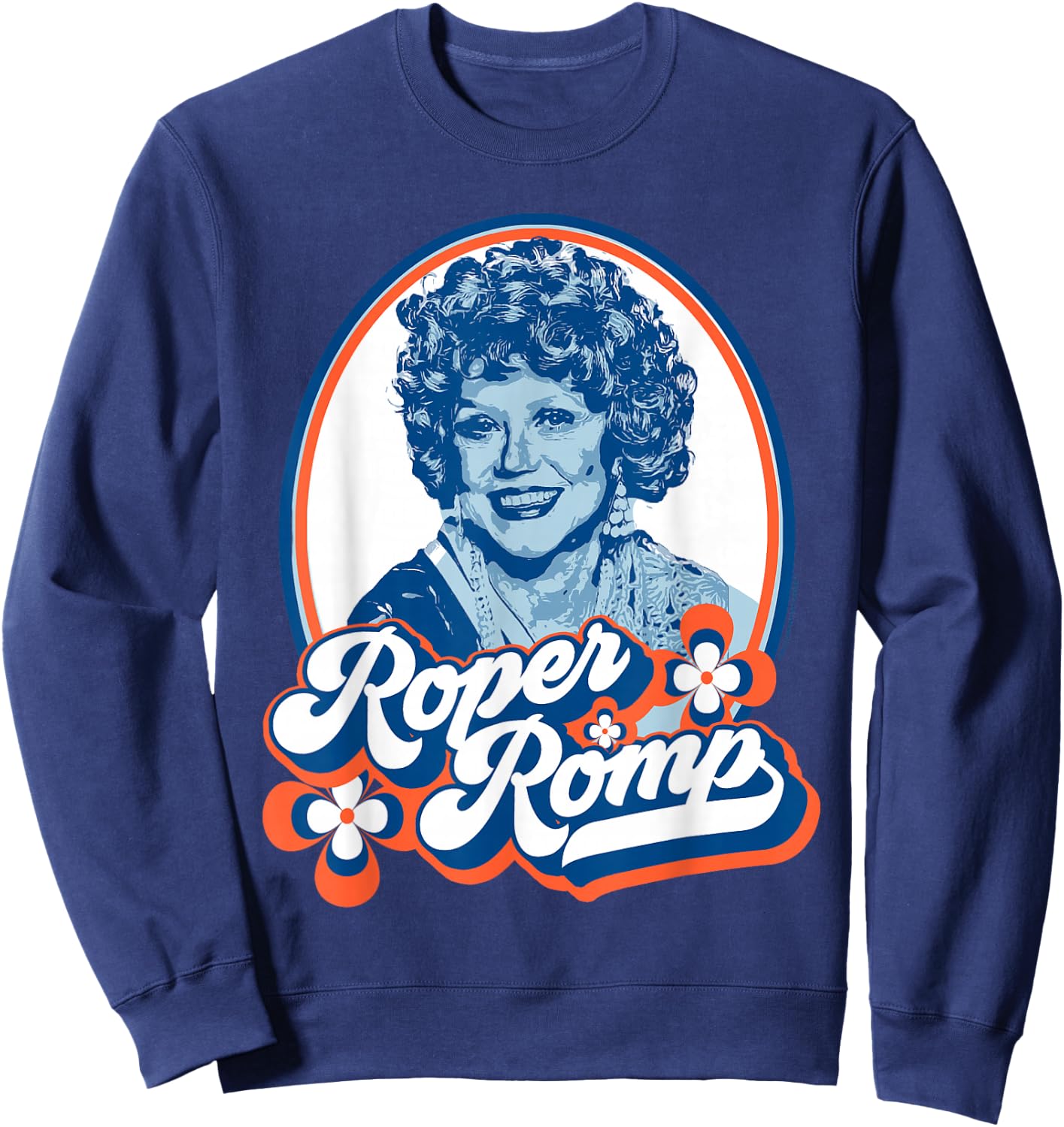 Roper Romp! Mrs. Helen Roper Three's Company Retro Sweatshirt - Sweatshirt | Navy