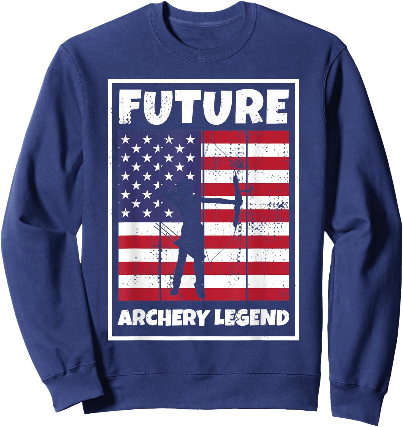 USA Archery Legend for Bow Hunting Kid Archer Youth Archery Sweatshirt - Sweatshirt | Navy