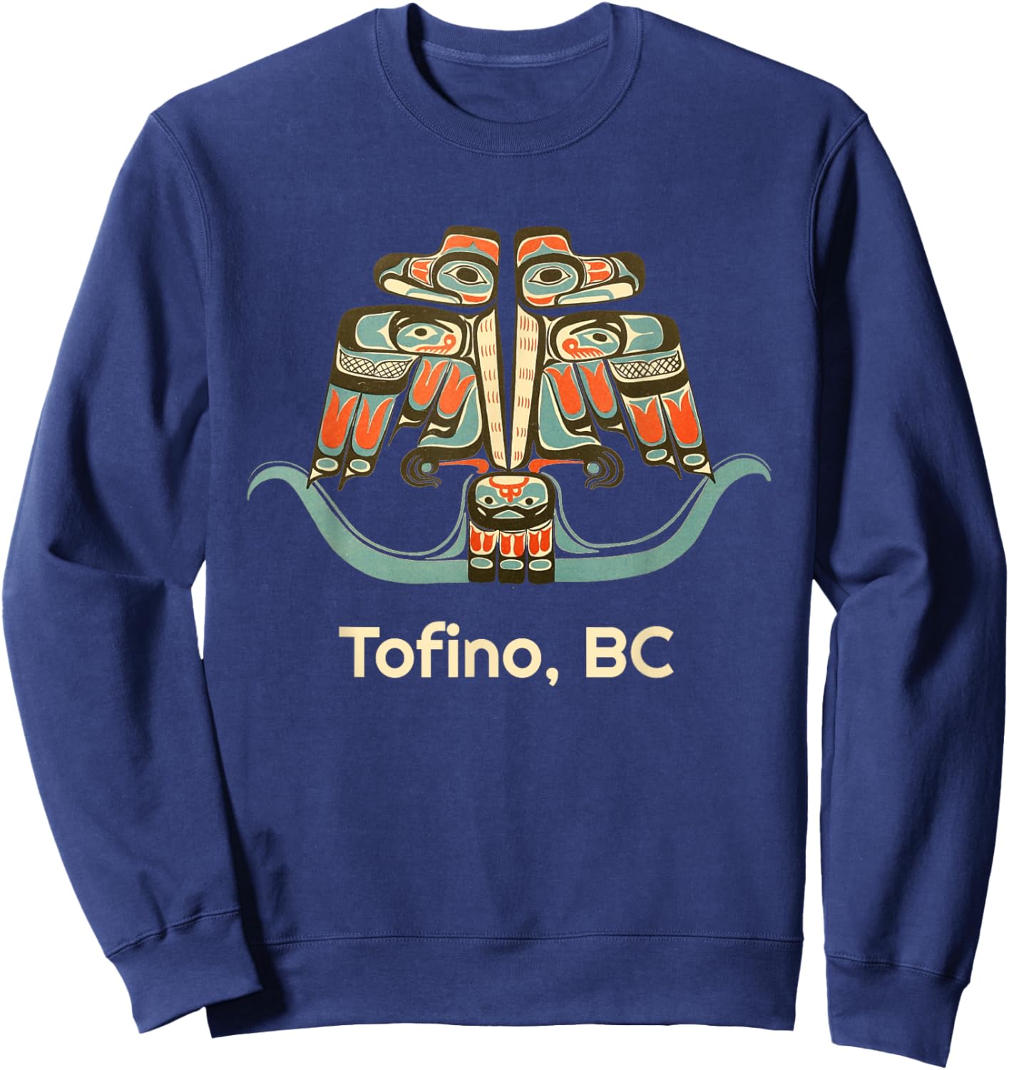 Tofino British Columbia Thunderbird Birdwatching Sweatshirt - Sweatshirt | Navy