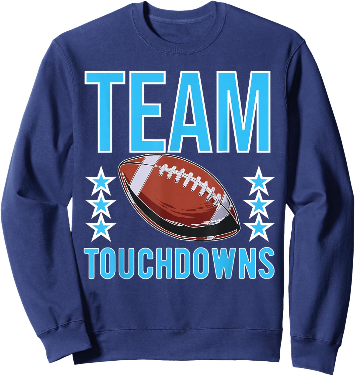 Cute Team Touchdowns gender reveal for mom and dad Sweatshirt - Sweatshirt | Navy