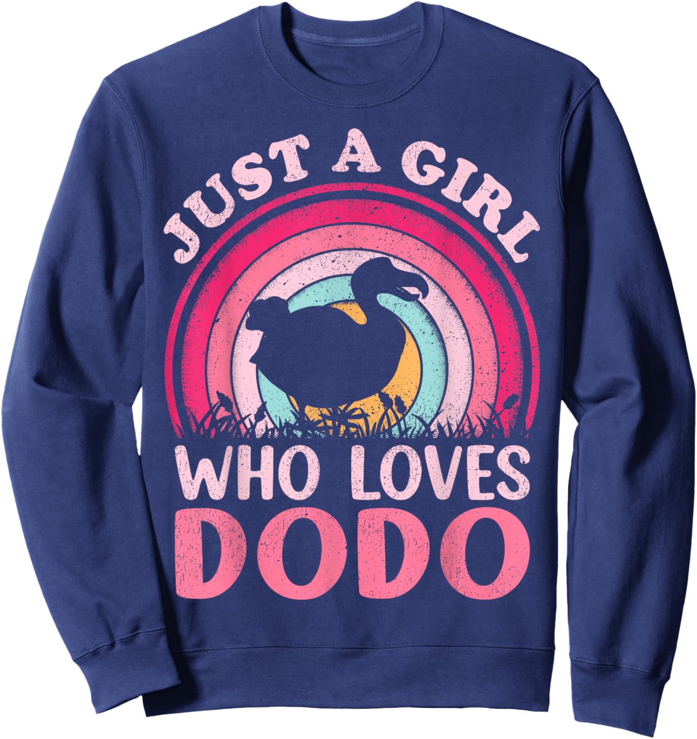 Dodo Bird Vintage Retro Just A Girl Who Loves Dodo Sweatshirt - Sweatshirt | Navy