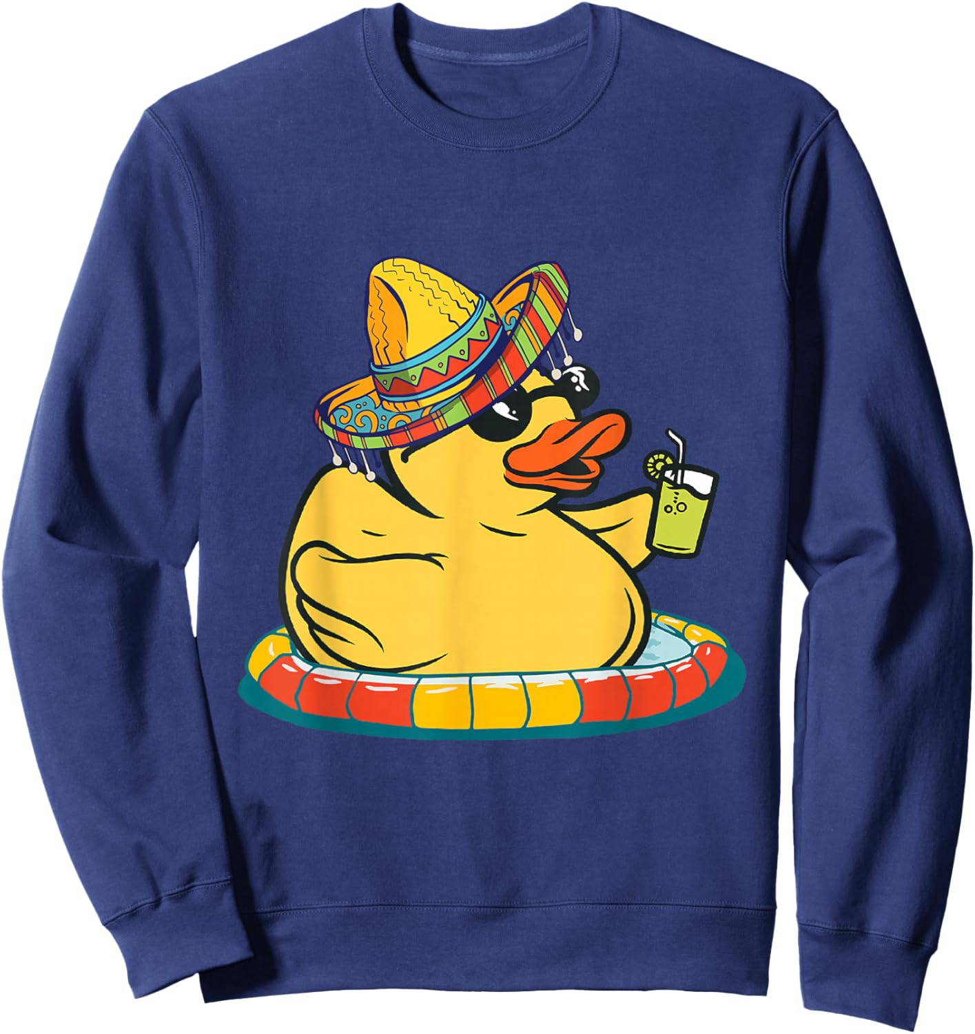 Rubber Duck Mexicano Duckling Sombrero Yellow Rubber Ducks Sweatshirt - Sweatshirt | Navy