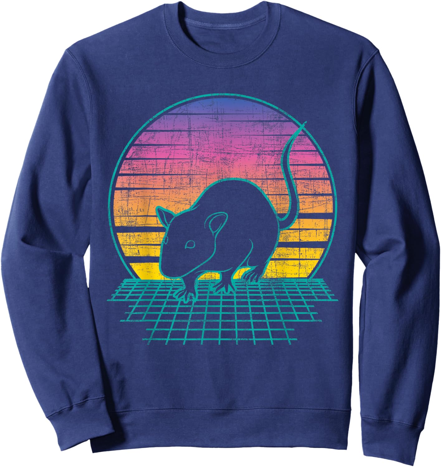 Vintage Rat - Rodent Lover Rat Owner Sweatshirt - Sweatshirt | Navy