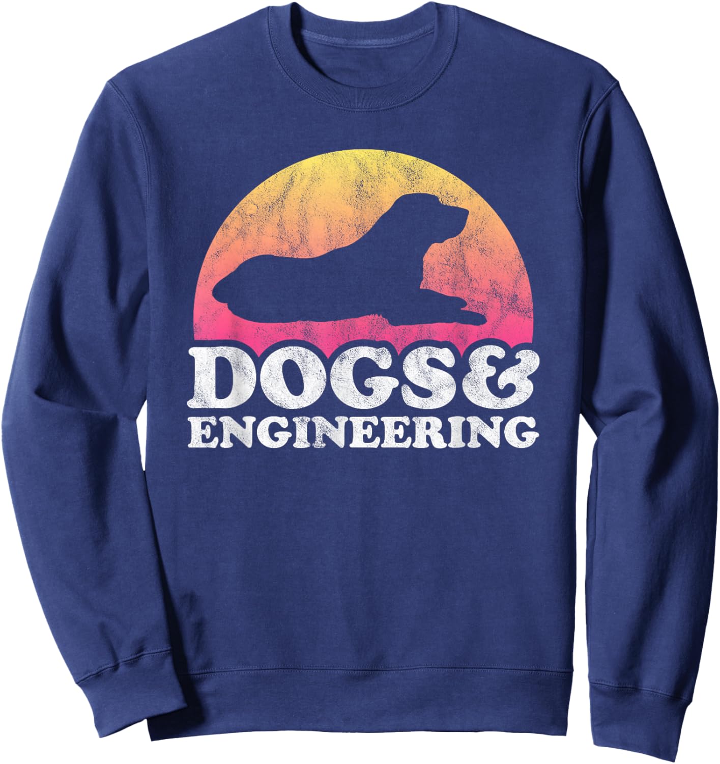 Dogs and Engineering Men's or Women's Dog Sweatshirt - Sweatshirt | Navy