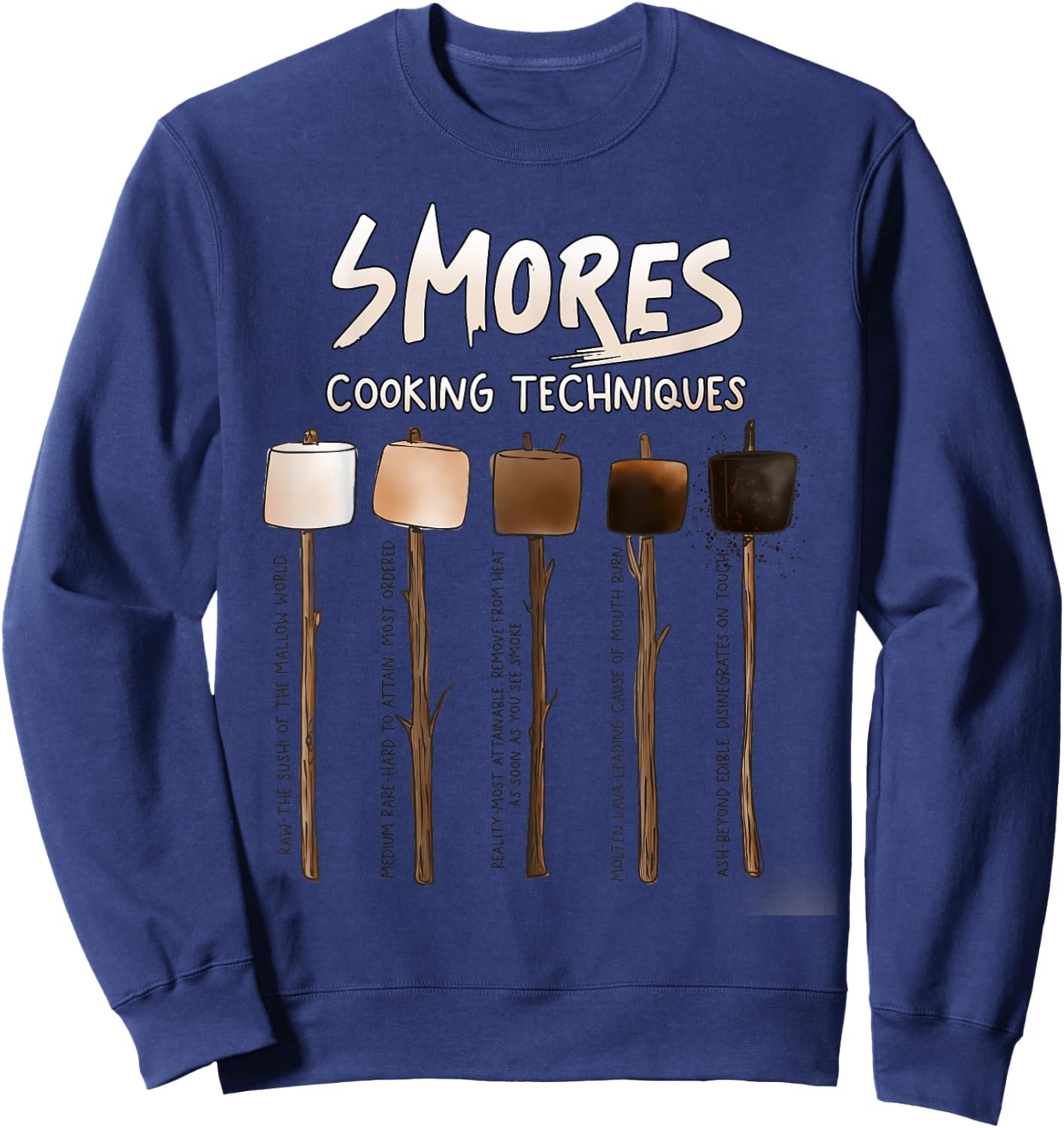 Cute Funny Smores for campers men women and kids Sweatshirt - Sweatshirt | Navy