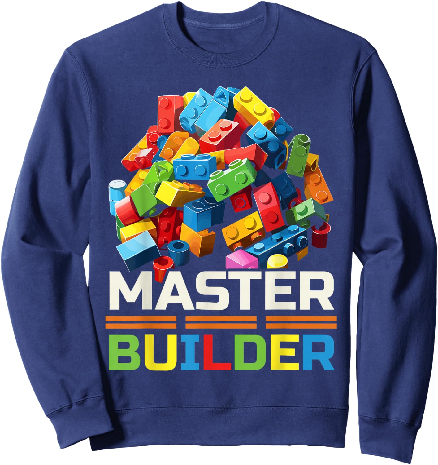 Master Builder Bricks Blocks Play Toys Sweatshirt - Sweatshirt | Navy