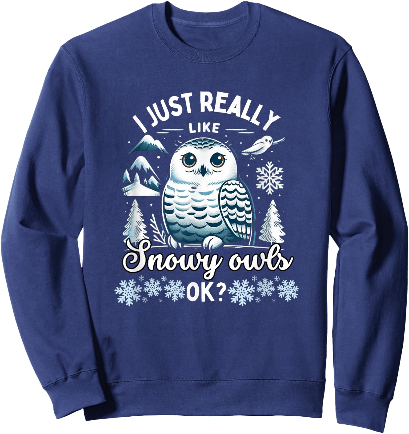 Snowy Owl Lover Snowy Owls Sweatshirt - Sweatshirt | Navy